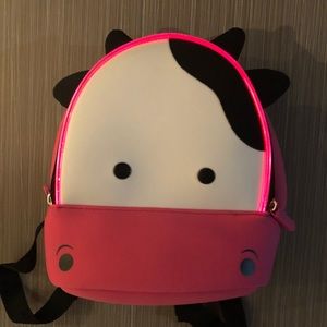 Pink Cow Kids Backpack with LED lights